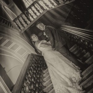 Nagykárolyban készült, határon túli, esküvői kreatív fotó, kastély belsővel